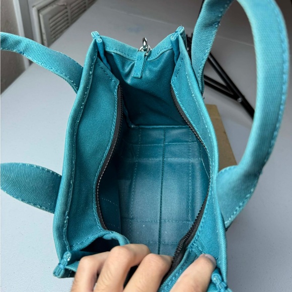 Marc Jacobs Women's The Mini Tote Bag, Wasabi, Green, Blue, Graphic, USED - Picture 12 of 14